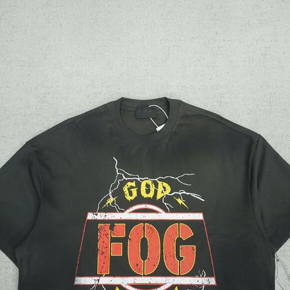 Fear of God Black Vintage Print Short Sleeve T Shirt - Picture 2 of 6